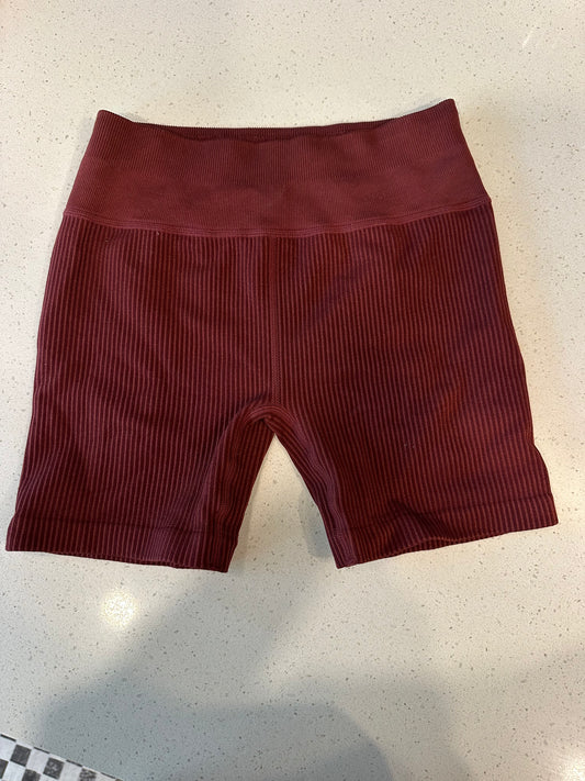 While On Earth Ribbed Shorts - small