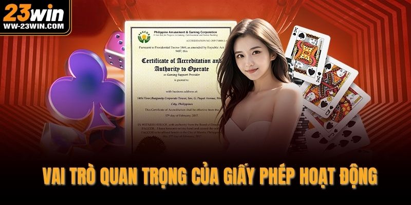 Vai trò quan trọng của giấy phép hoạt động